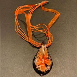 3D ART NECKLACE (orange)